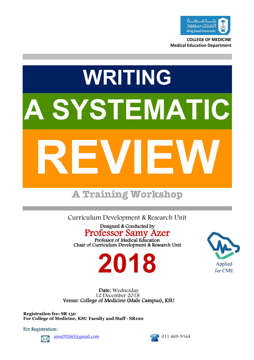  PDF WRITING A SYSTEMATIC REVIEW