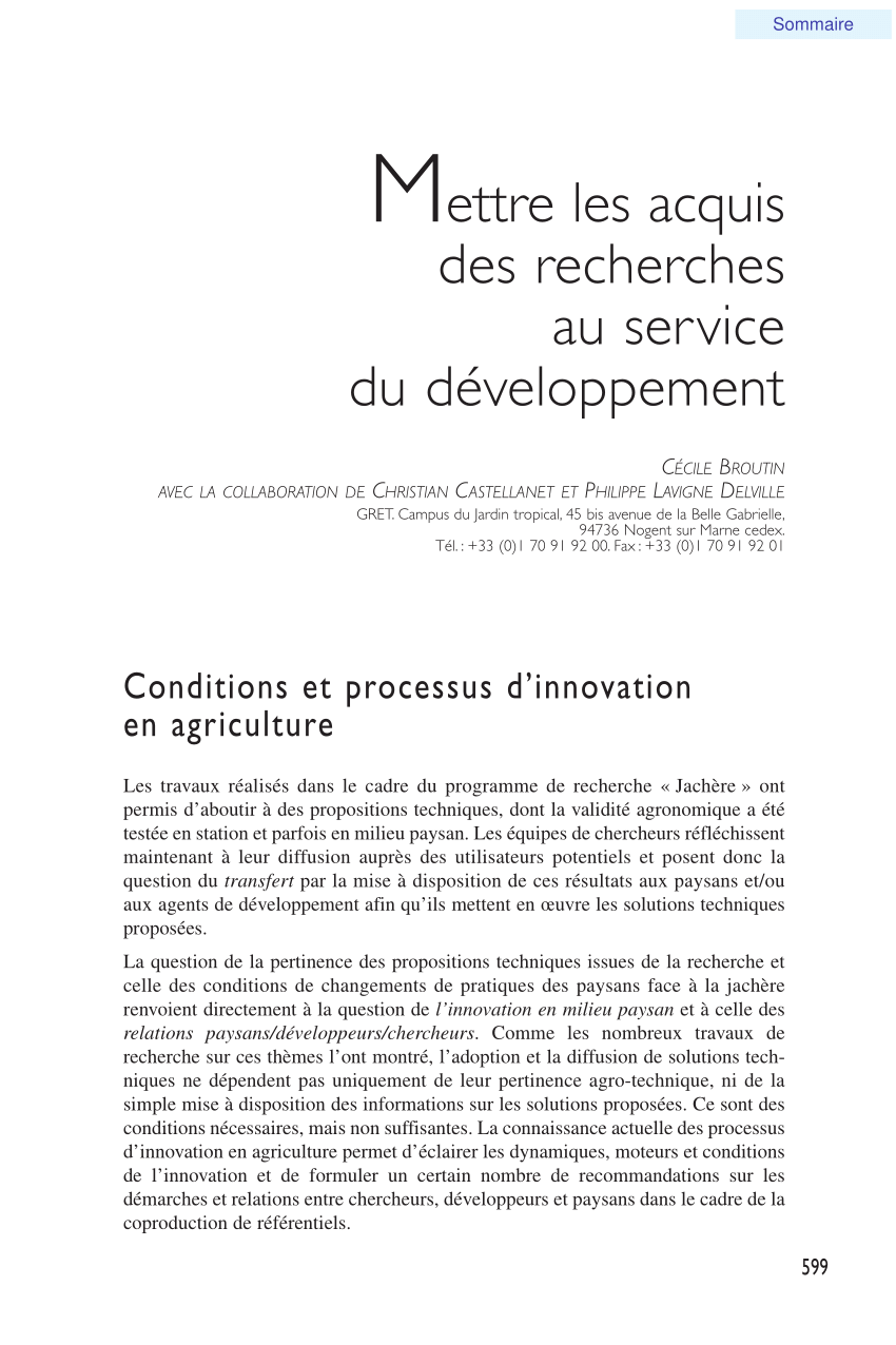 Pdf La Grande Muraille Verte Capitalisation Des Recherches Et Valorisation Des Savoirs Locaux