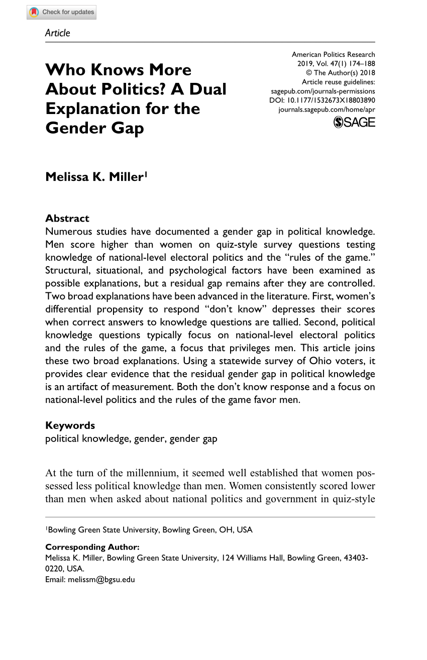 the gender gap game instructions
