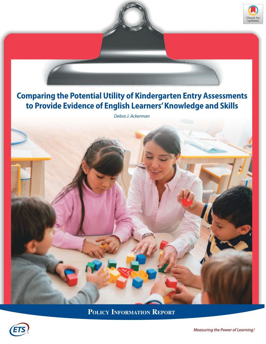 (PDF) Comparing the Potential Utility of Kindergarten Entry Assessments to Provide Evidence of 