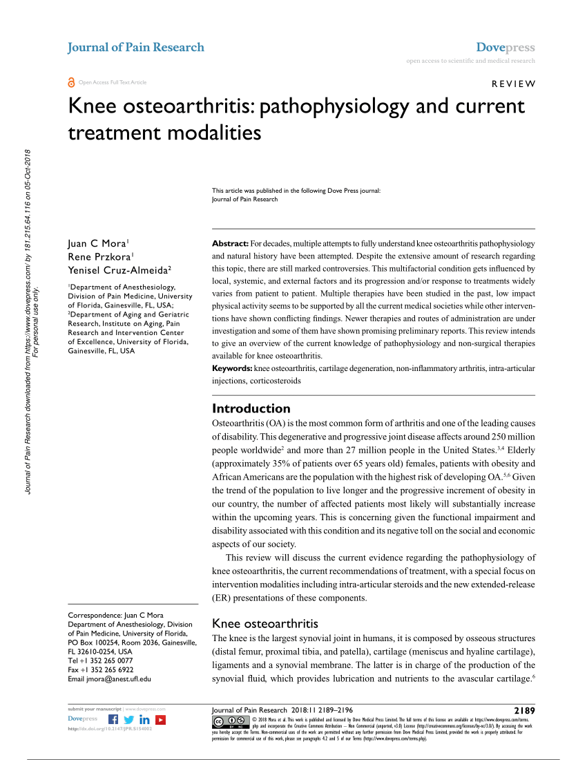 research article on knee