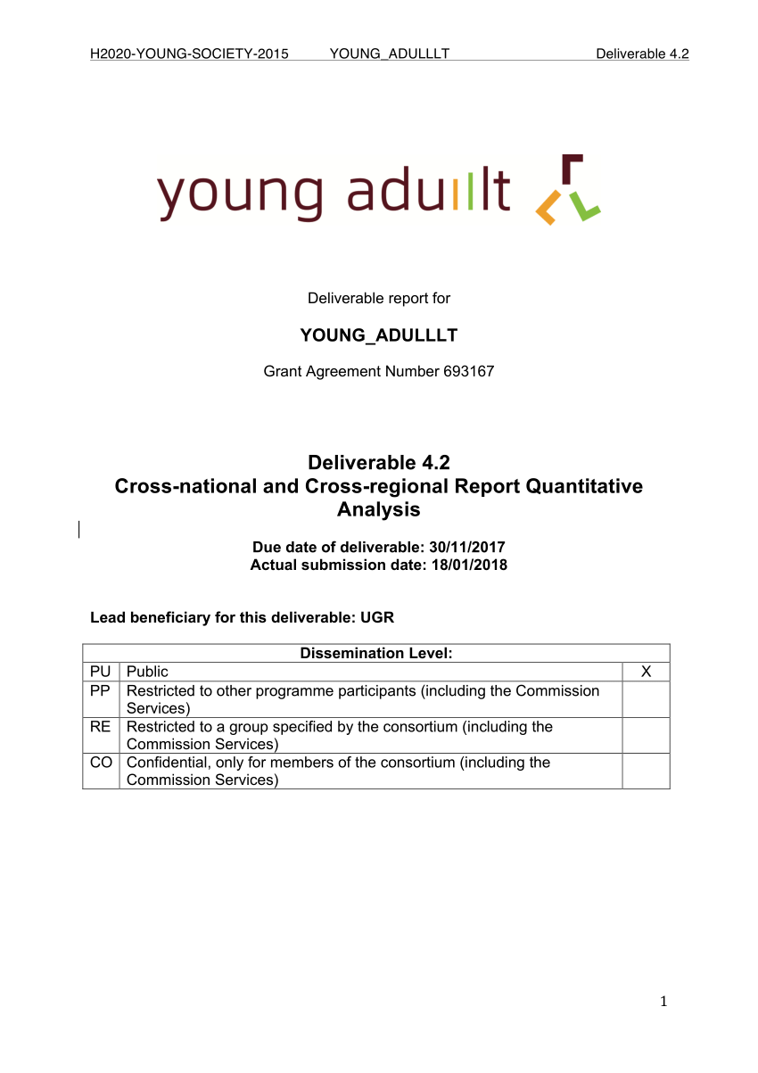 PDF) H2020-YOUNG-SOCIETY-2015 Deliverable 4.2 Cross-national and ...