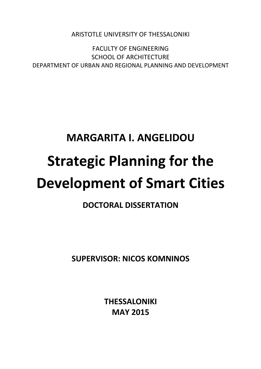 thesis on strategic planning