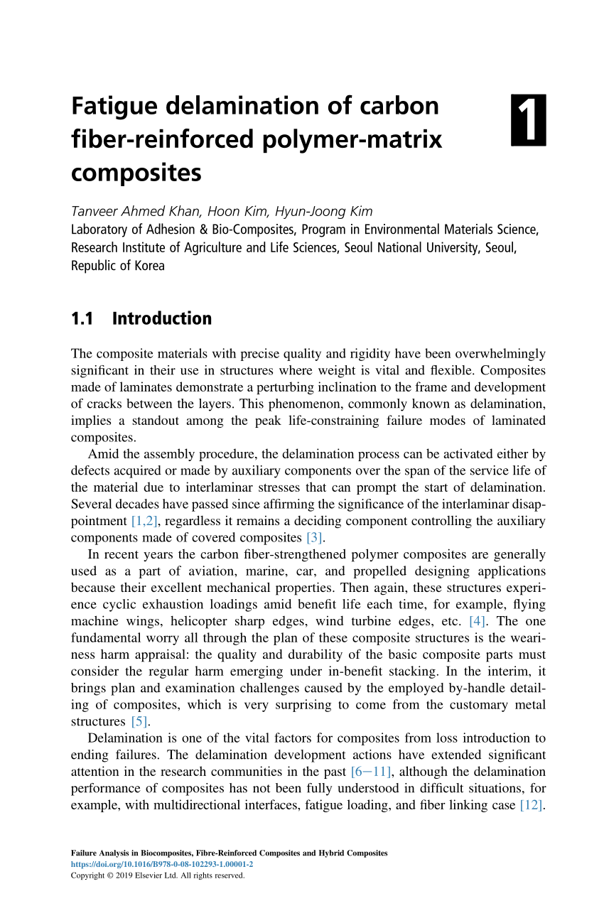 Pdf Fatigue Delamination Of Carbon Fiber Reinforced Polymer Matrix Composites 