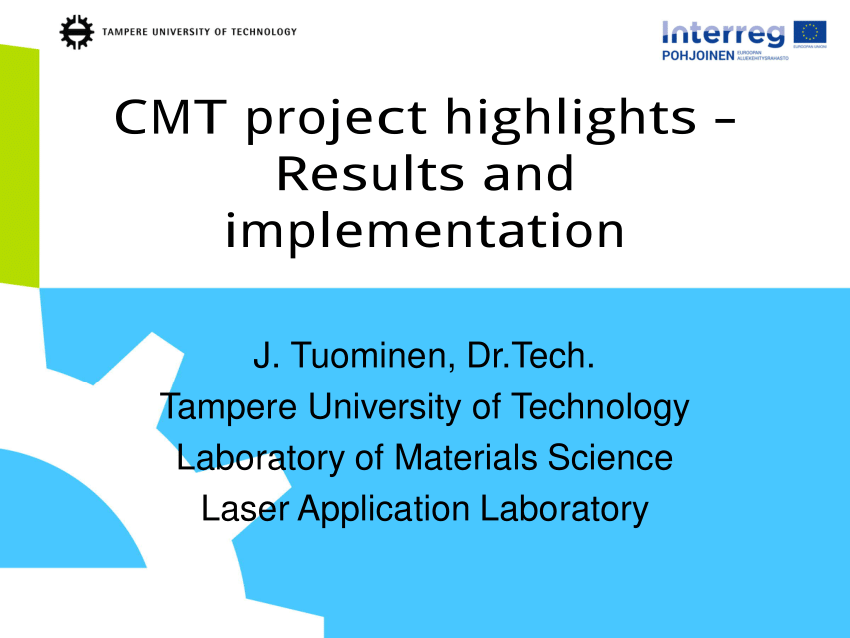 (PDF) CMT project highlights Results and implementation