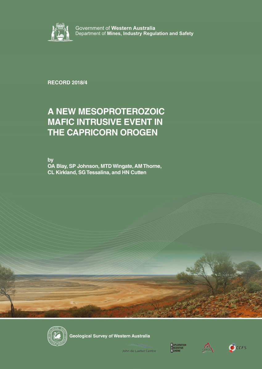 PDF) Geological Survey of Western Australia A NEW MESOPROTEROZOIC 
