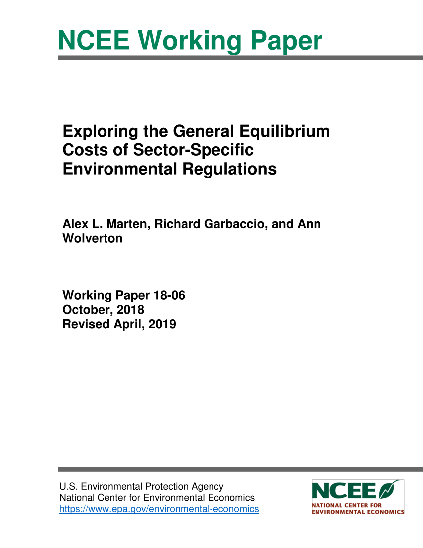 (PDF) Exploring the General Equilibrium Costs of Sector ...