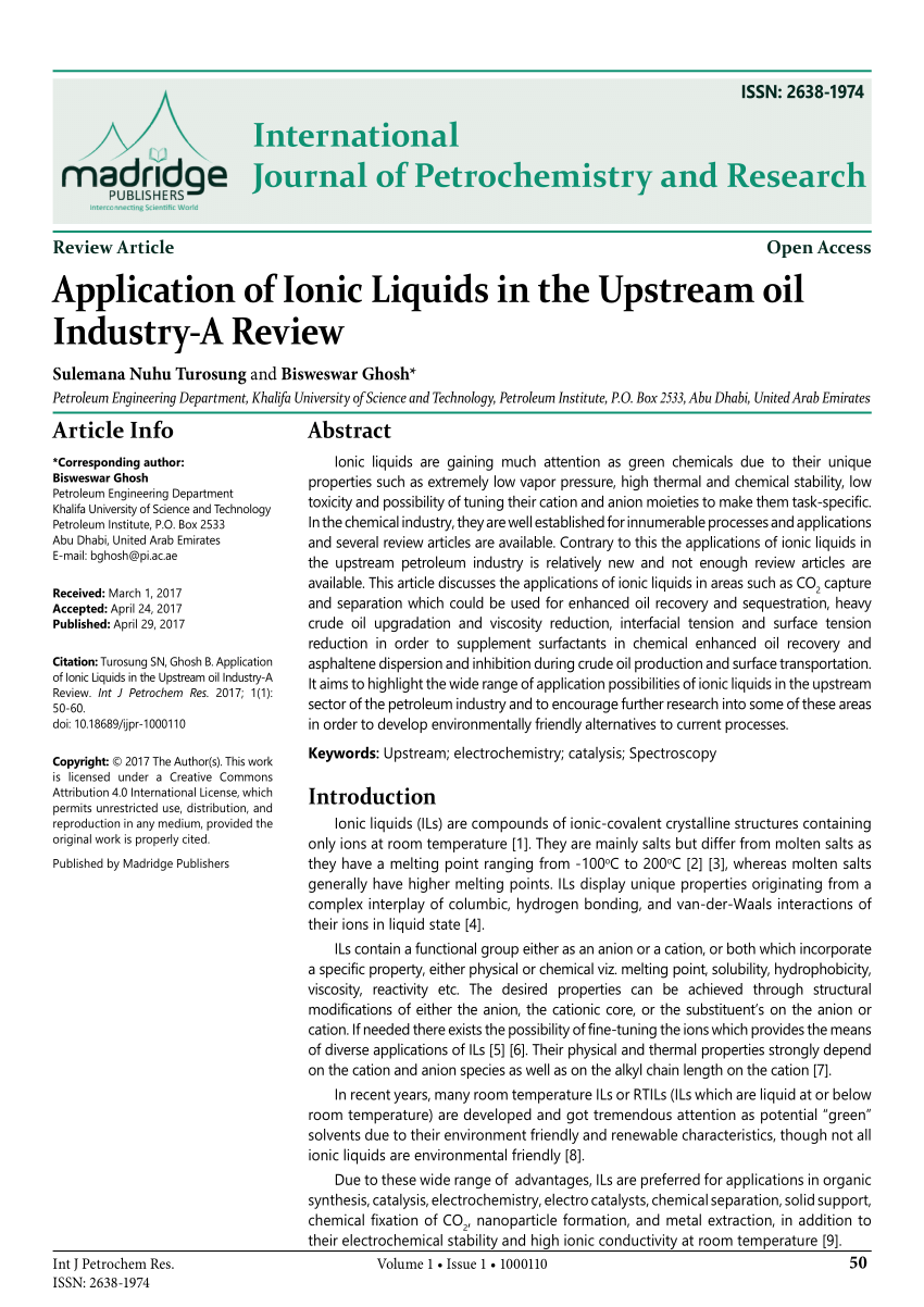 Review on Applications of Ionic Liquids (ILs) for Bitumen Recovery:  Mechanisms, Challenges, and Perspectives