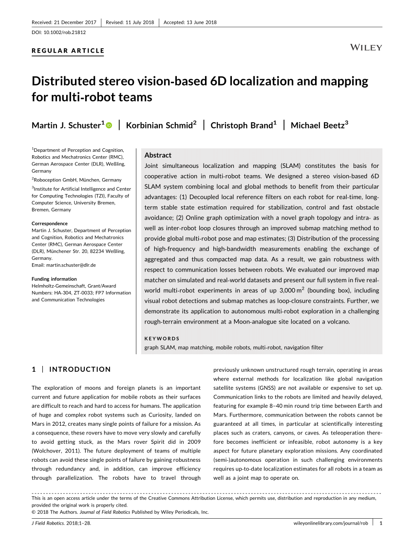 Pdf Distributed Stereo Vision Based 6d Localization And Mapping For Multi Robot Teams - critiques please it s an untextured sci fi hallway robloxgamedev