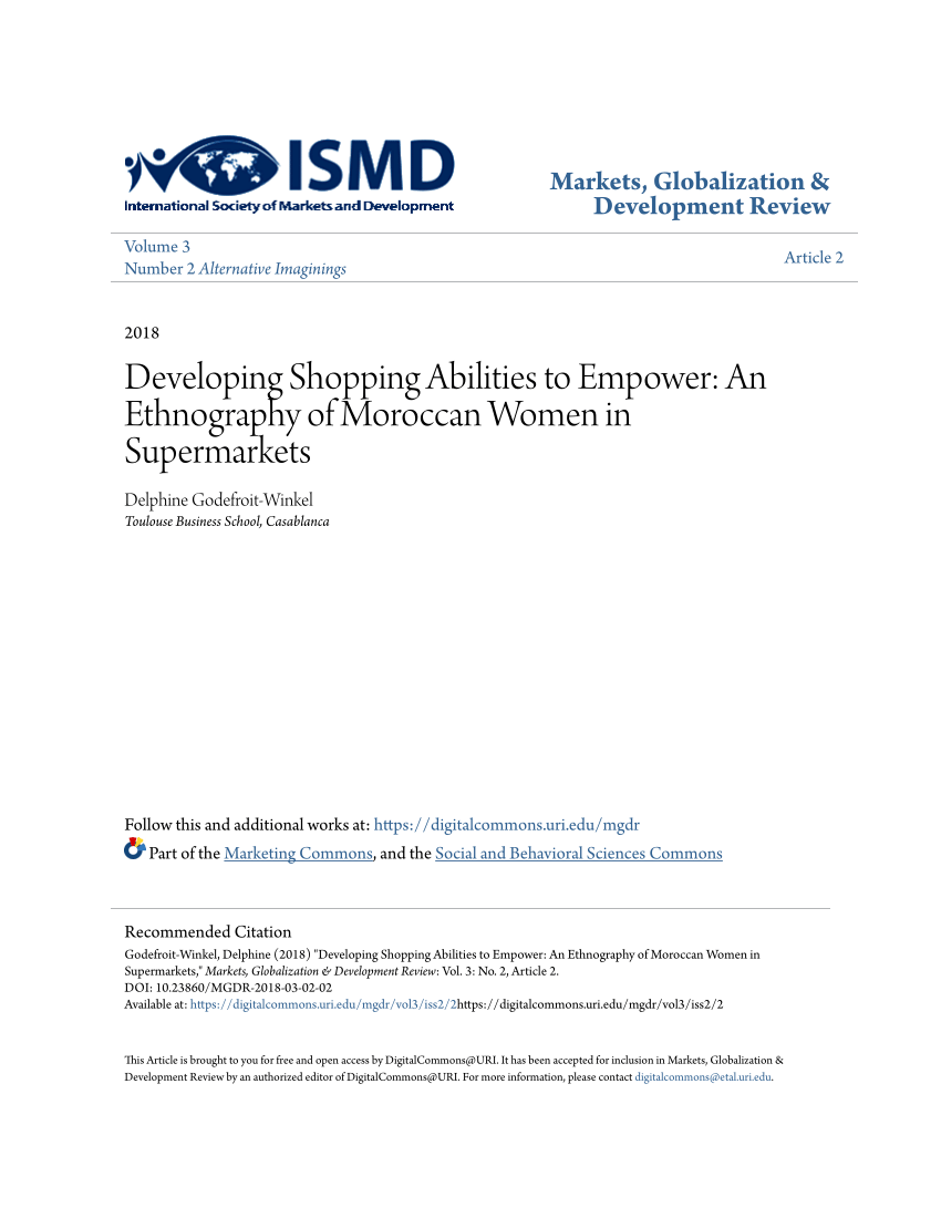 Pdf Developing Shopping Abilities To Empower An Ethnography Of Moroccan Women In Supermarkets