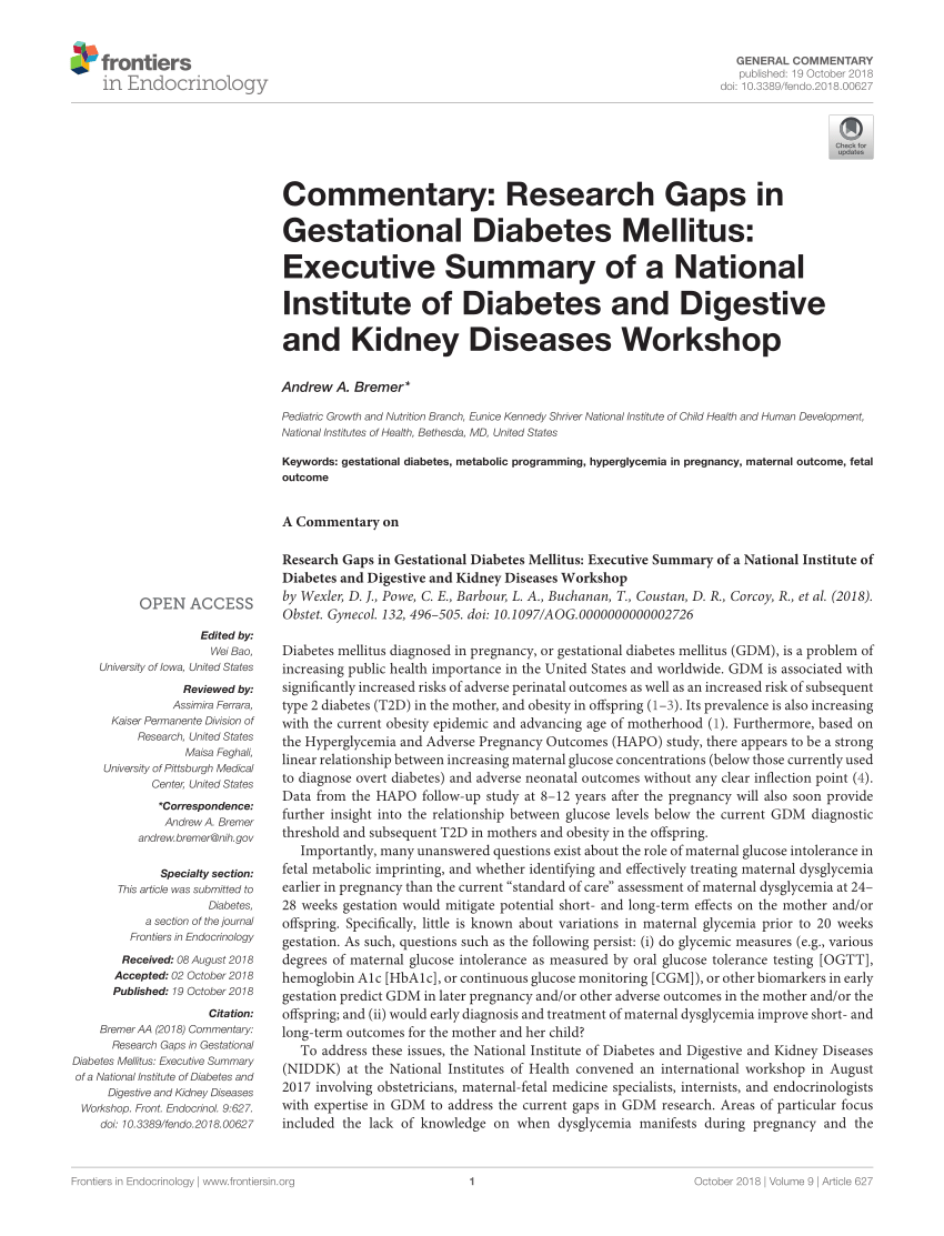 research gaps in gestational diabetes mellitus