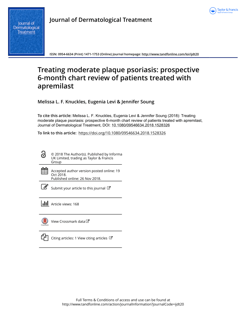 Pdf Treating Moderate Plaque Psoriasis Prospective 6 Month Chart Review Of Patients Treated 