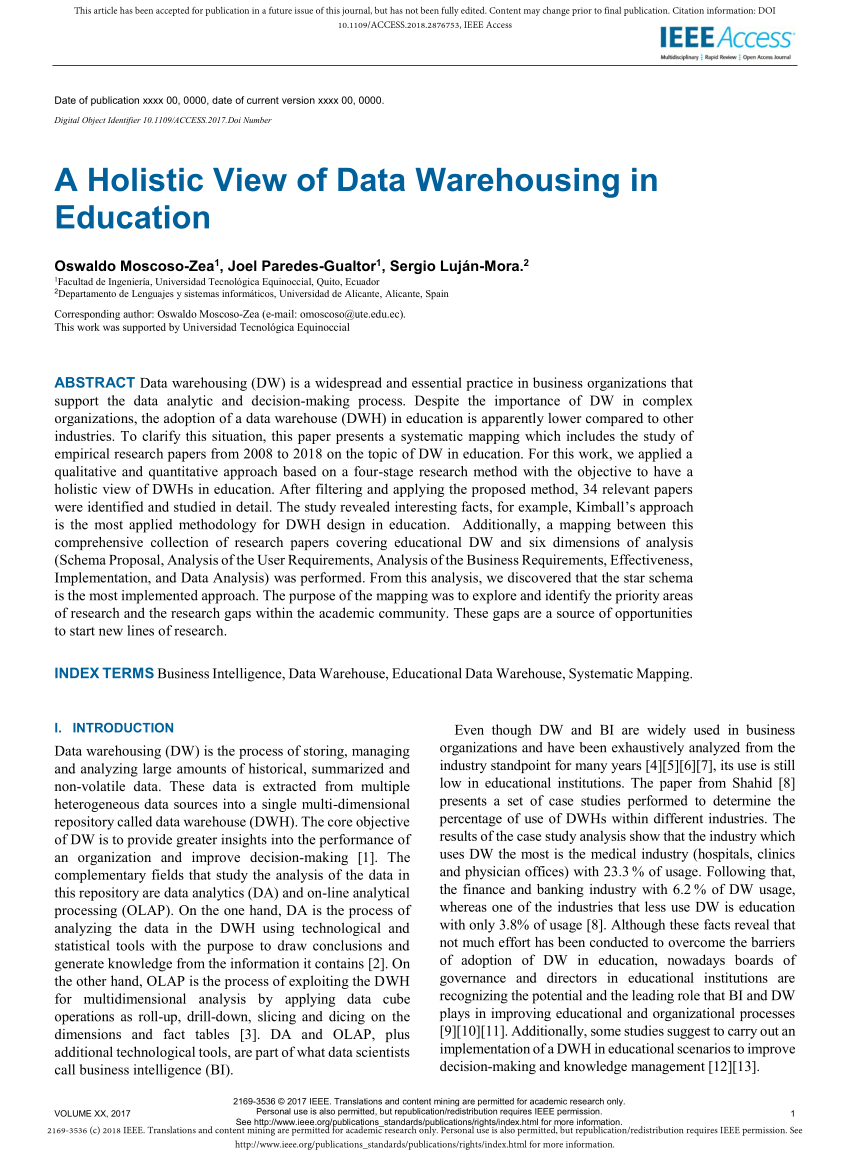 research paper on data warehousing