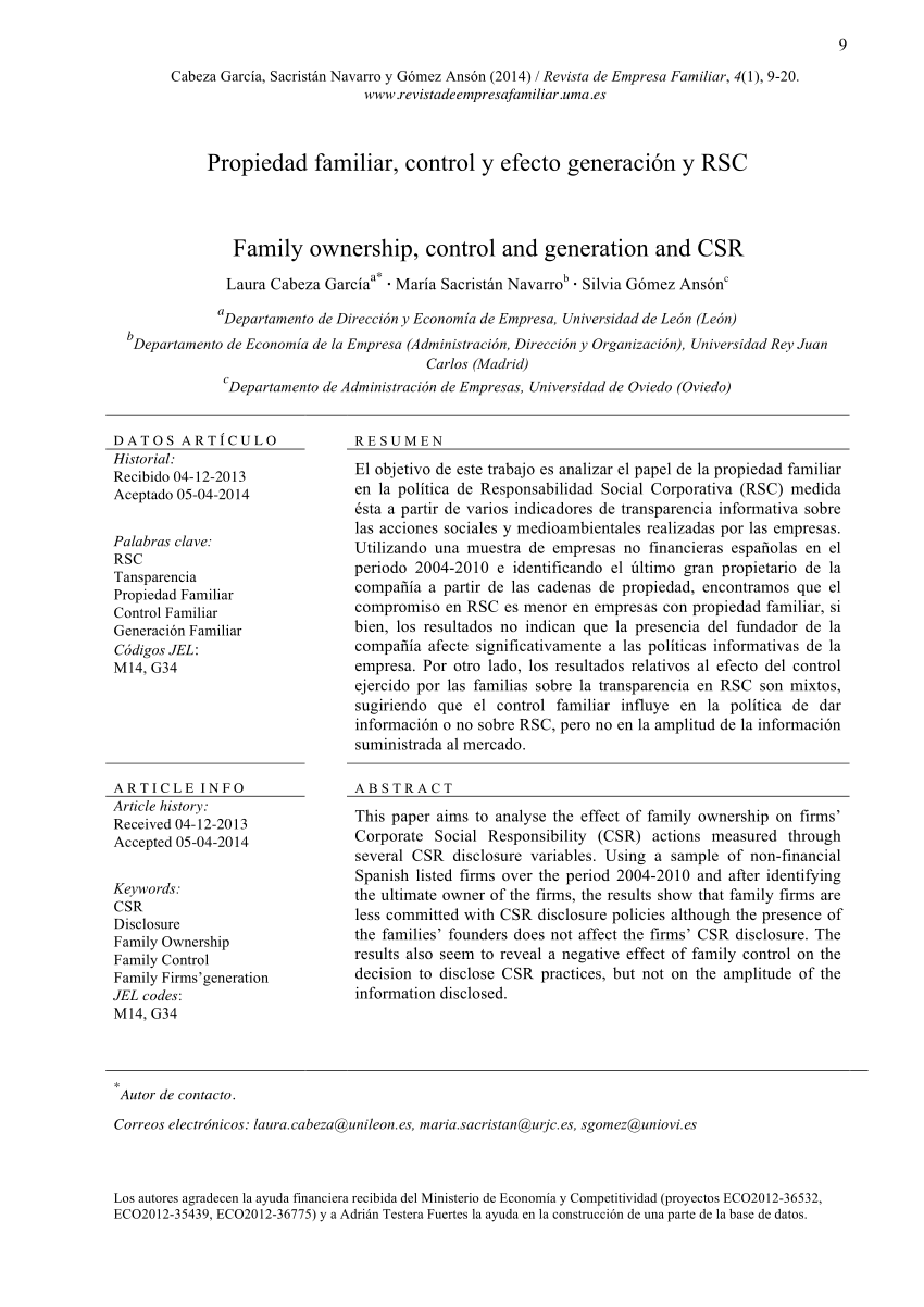 Pdf Ownership Structure And Economic And Socio - 