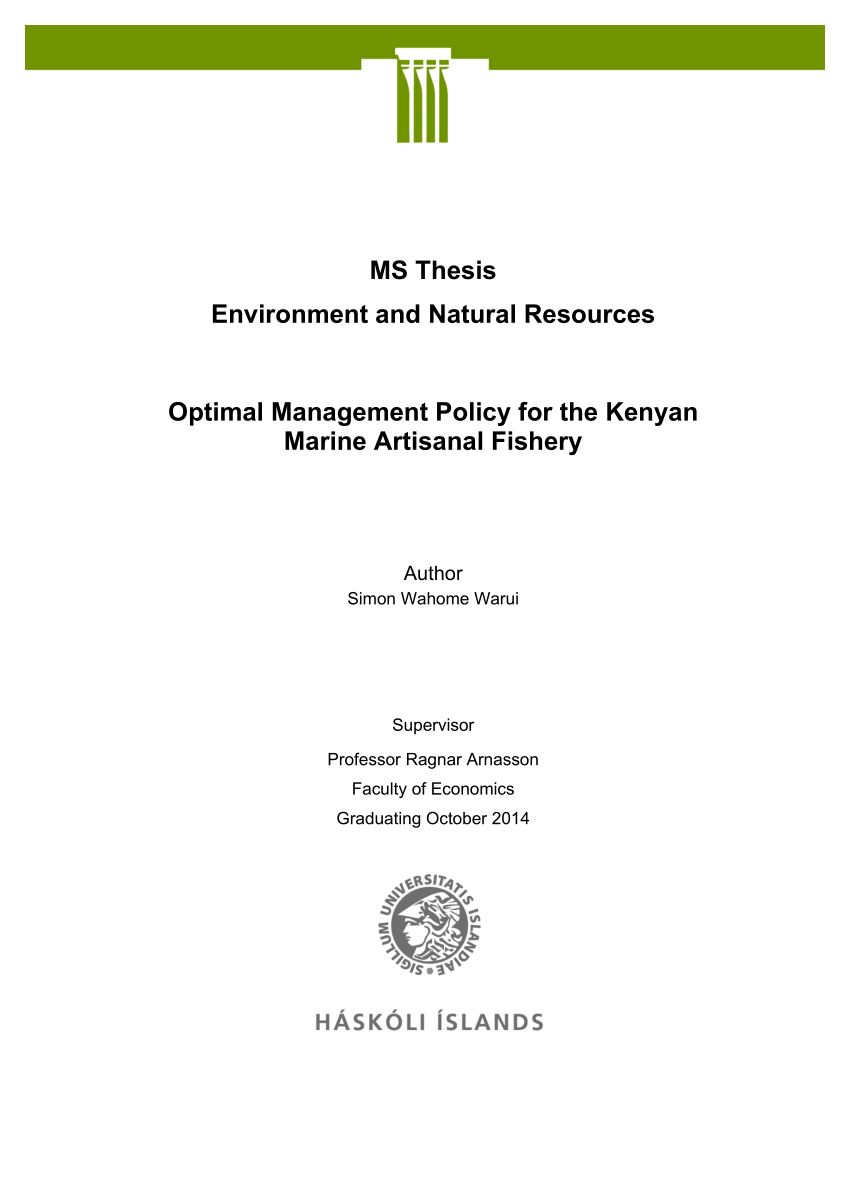 thesis in natural resources management
