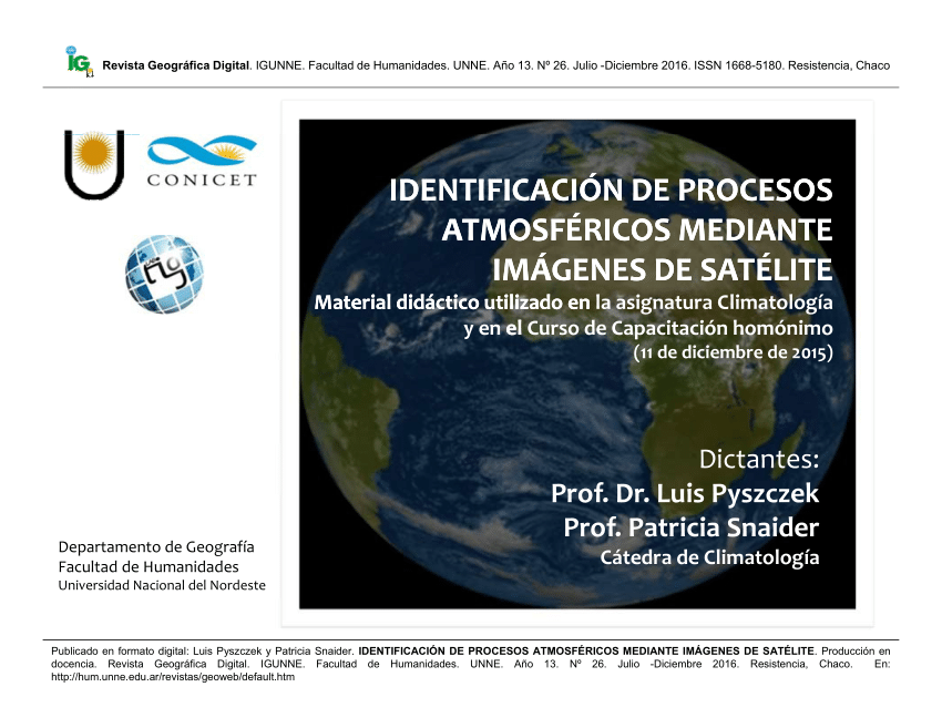 PDF Identificaci n de procesos atmosf ricos mediante im genes de