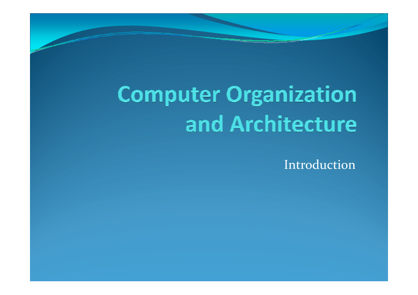 what is computer organization and architecture