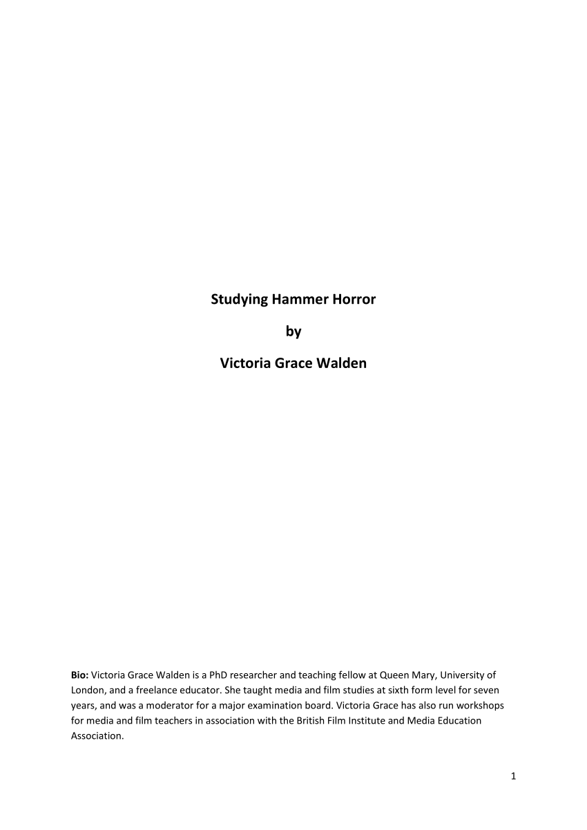 PDF) Studying Hammer Horror