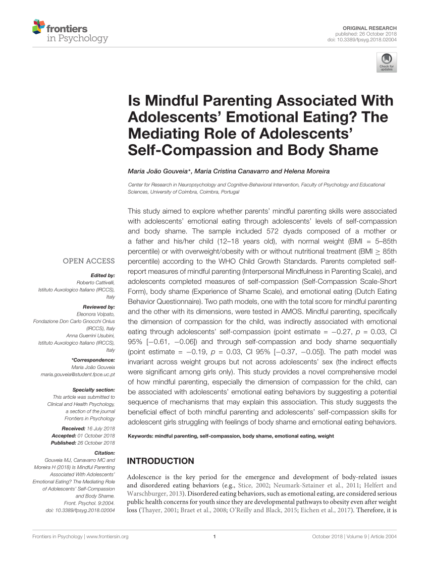 Pdf Self Compassion And Body Dissatisfaction In Women A Randomized