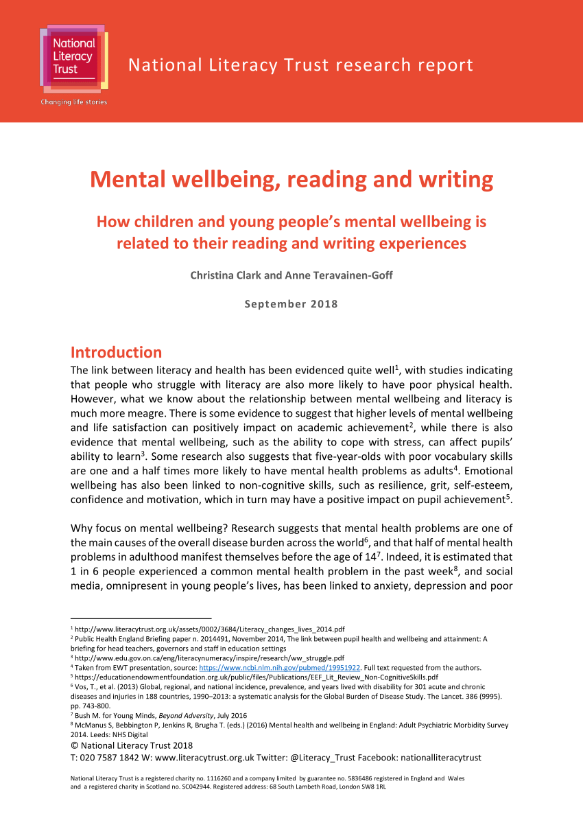 psychological well being literature review