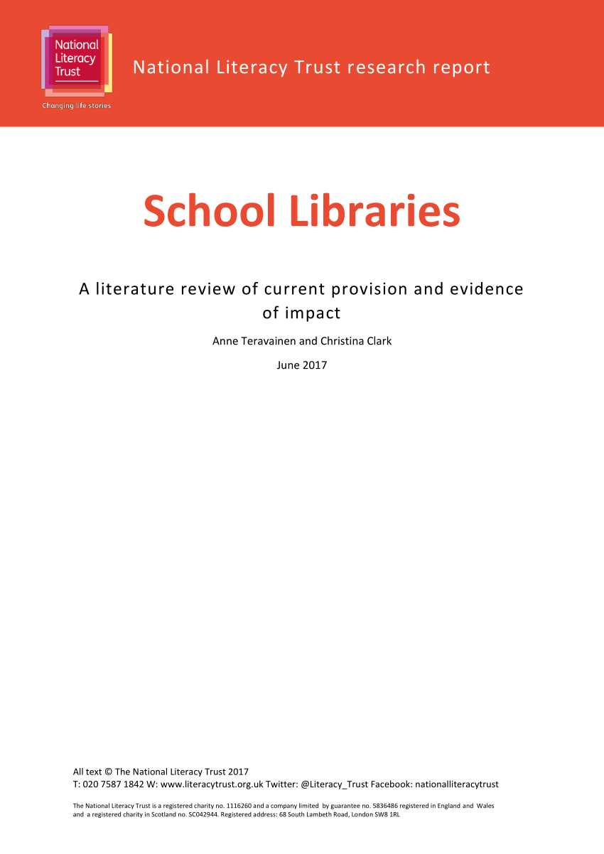 literature review on school library