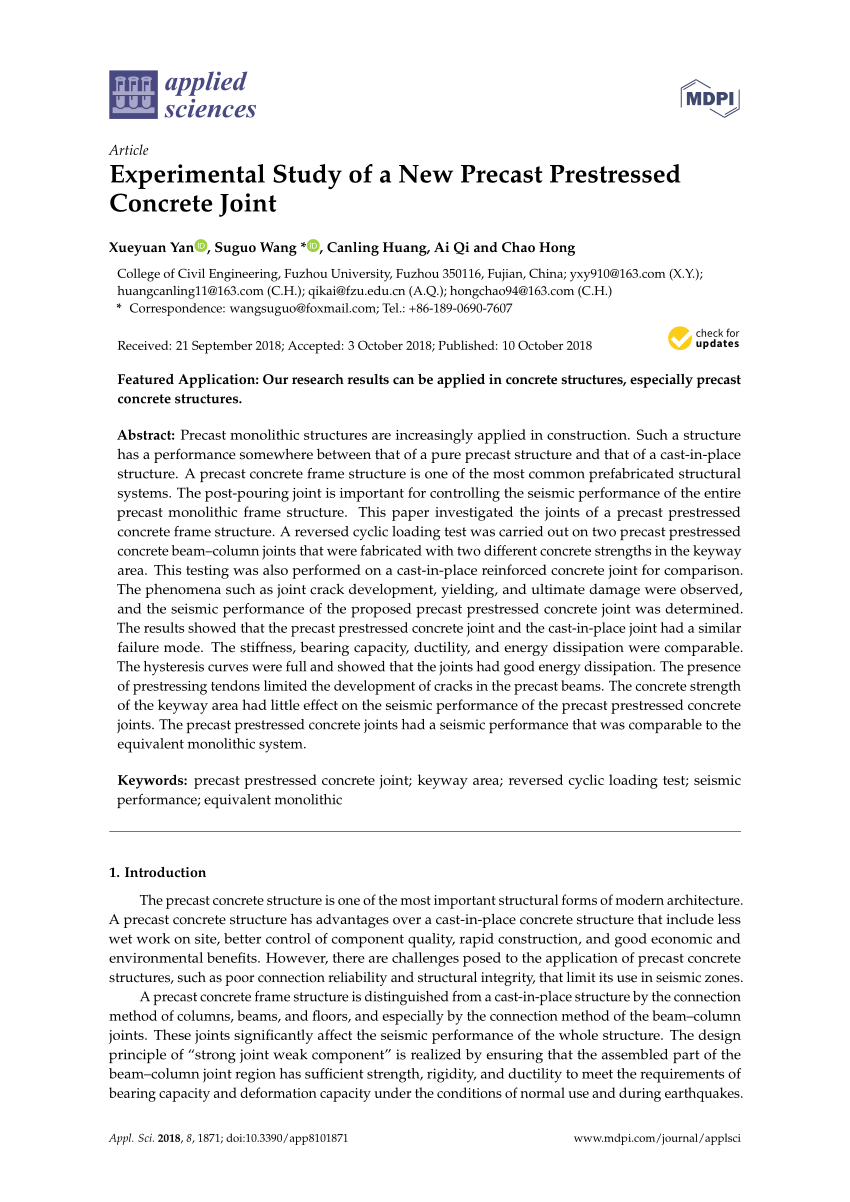 research paper on prestressed concrete pdf