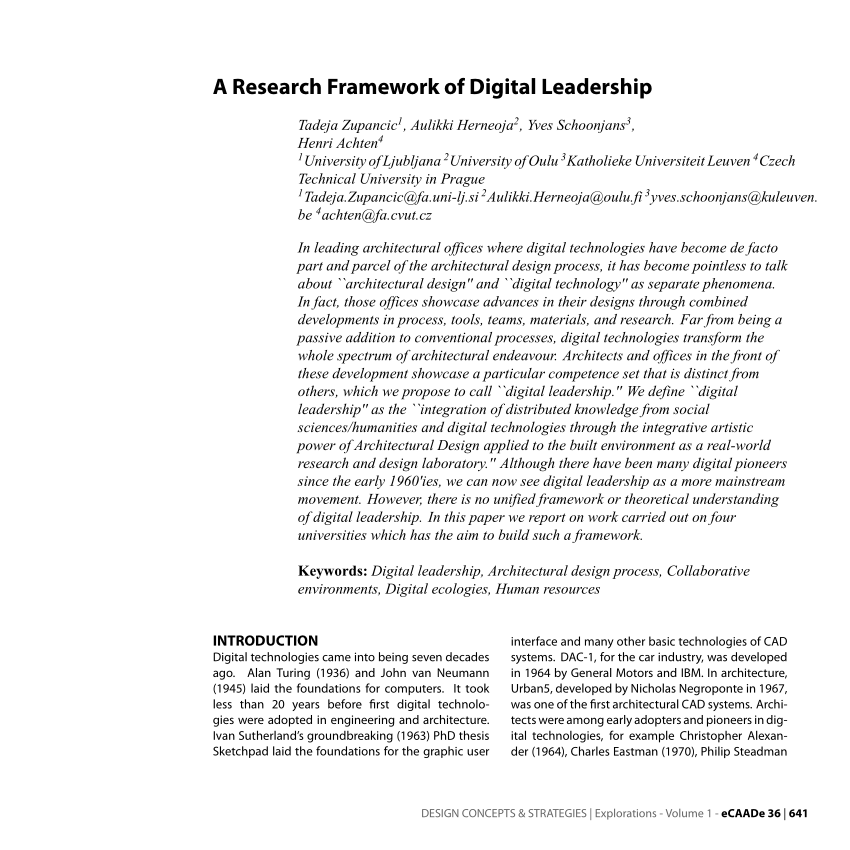 review for future research in digital leadership