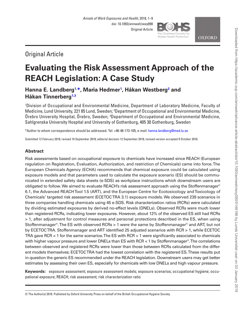 Risk Assessment Case Study