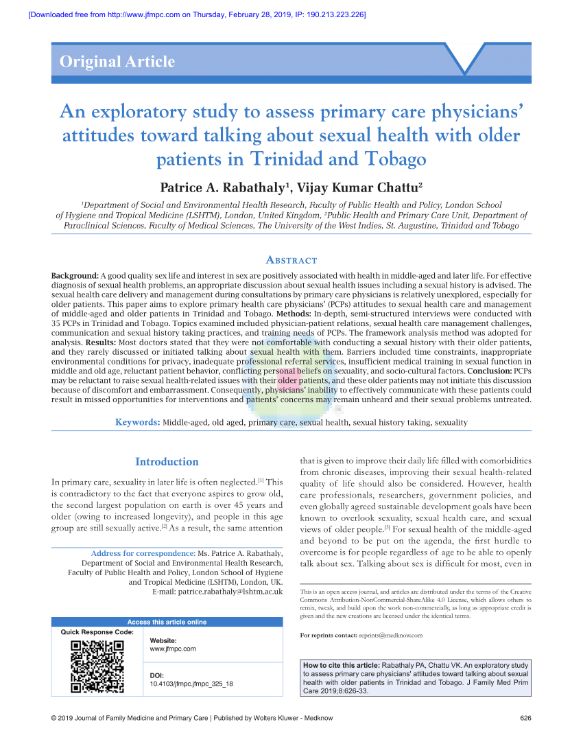 PDF An exploratory study to assess Primary care physicians