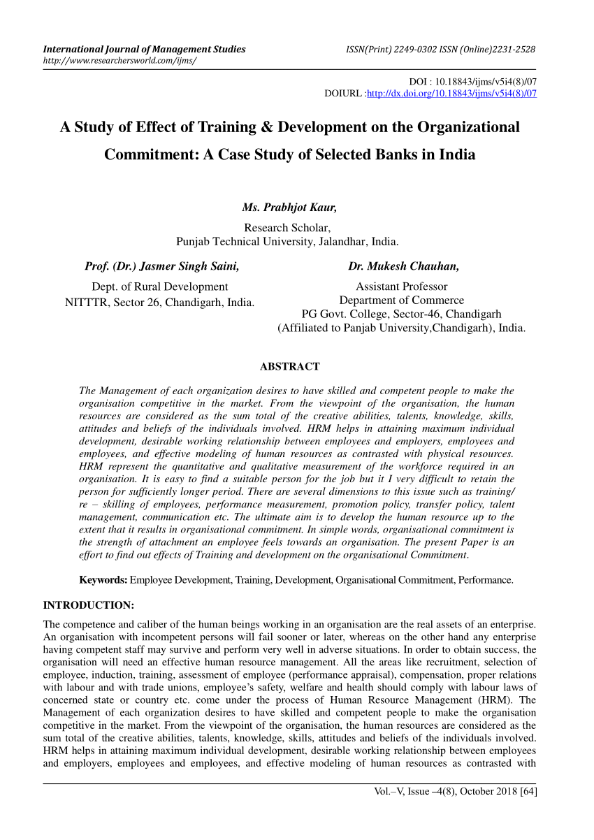 case study in training and development