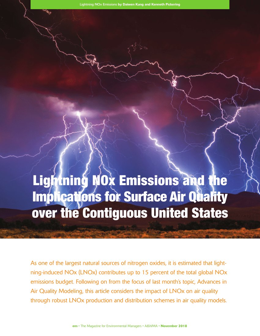 PDF) Lightning NOx Emissions and the Implications for Surface Air Quality  over the Contiguous United States