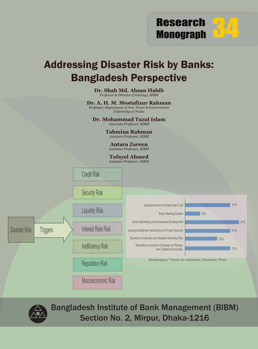 (PDF) Addressing Disaster Risk by Banks Bangladesh Perspective