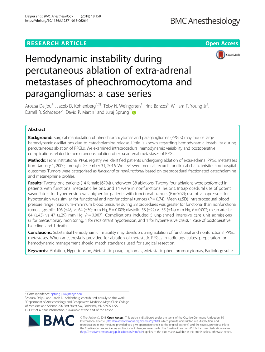 View of Surgical and Pharmacological Management of Functioning  Pheochromocytoma and Paraganglioma