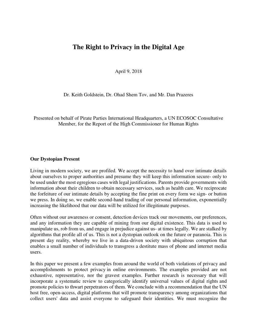 privacy in the digital age essay