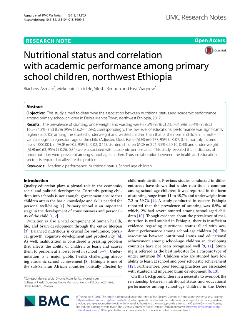 literature review of nutritional status