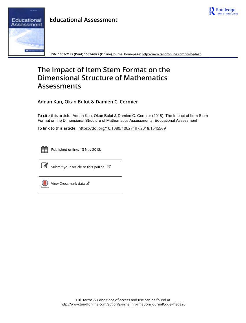 a sample mathematics test question in original format item 5 and download scientific diagram