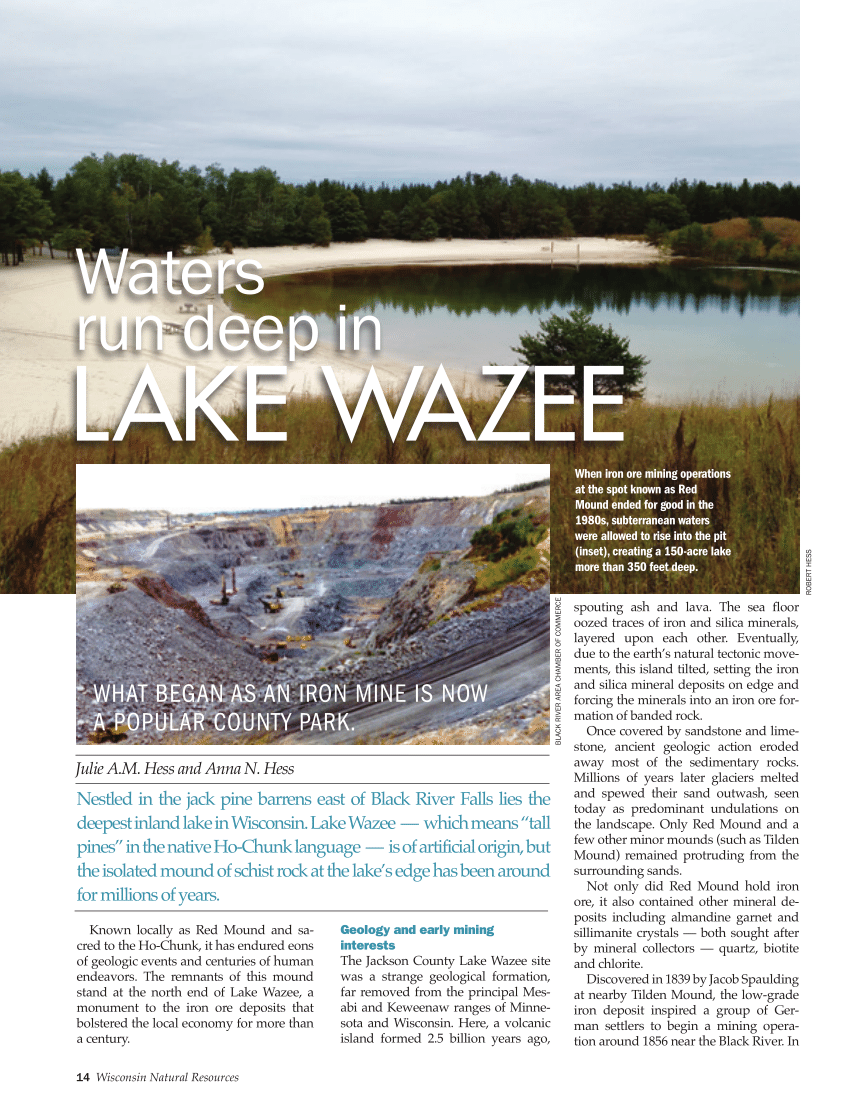 (PDF) The Deep Waters of Wisconsin: Lake Wazee