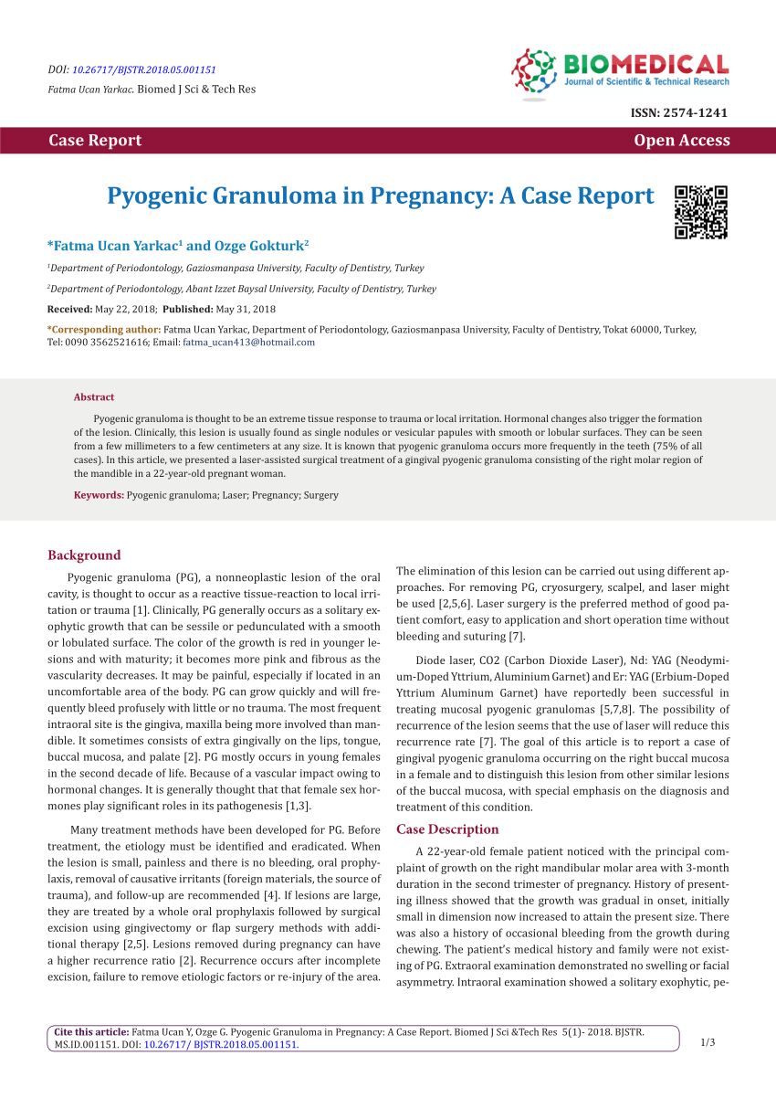 pyogenic granuloma in pregnant women