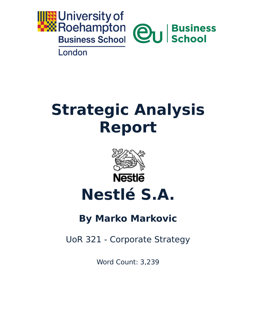 research paper on nestle company