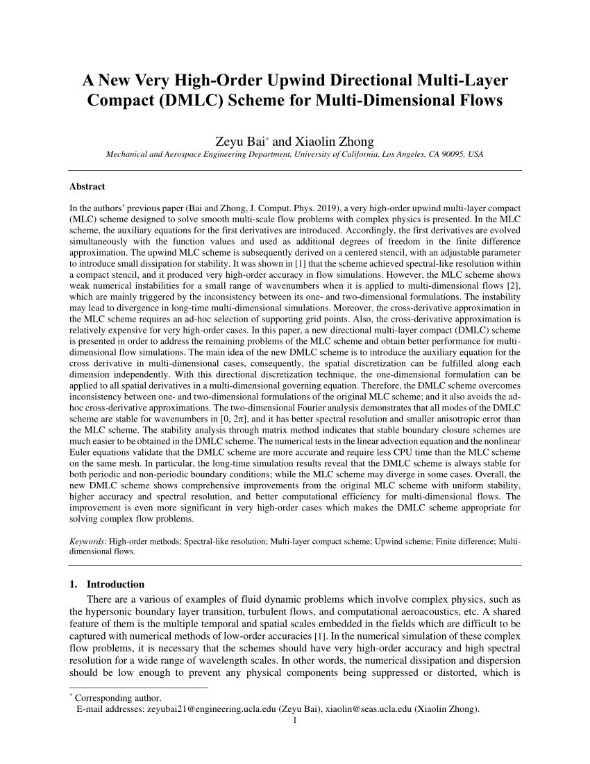 PDF) A New Very High-Order Upwind Directional Multi-Layer Compact 