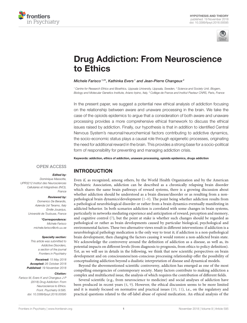 thesis statement of drug addiction