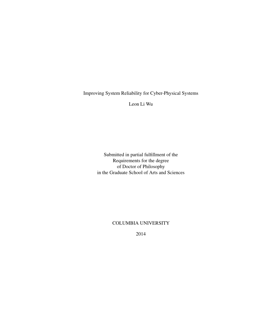 Phd thesis on reliability