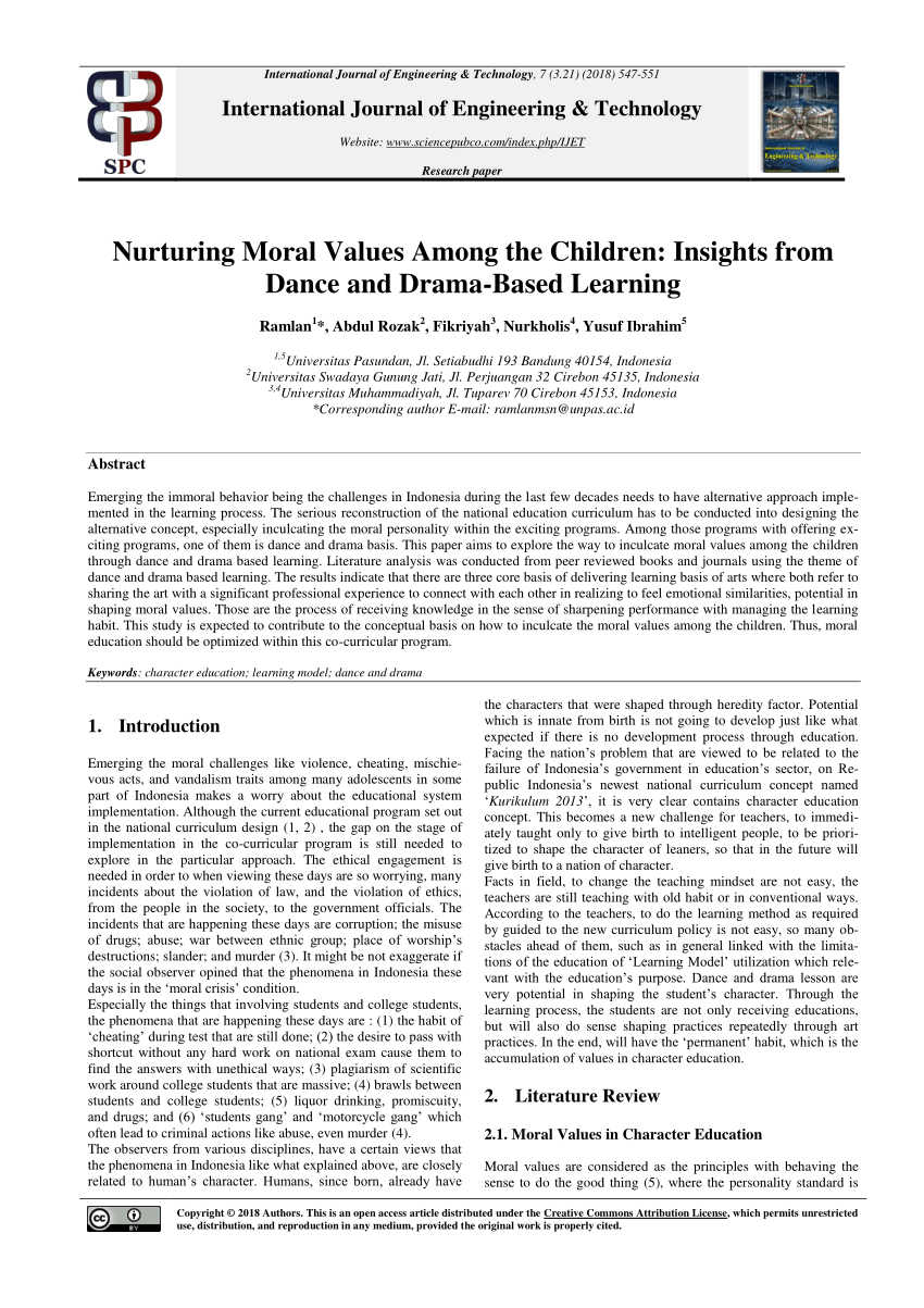 5 moral values for children