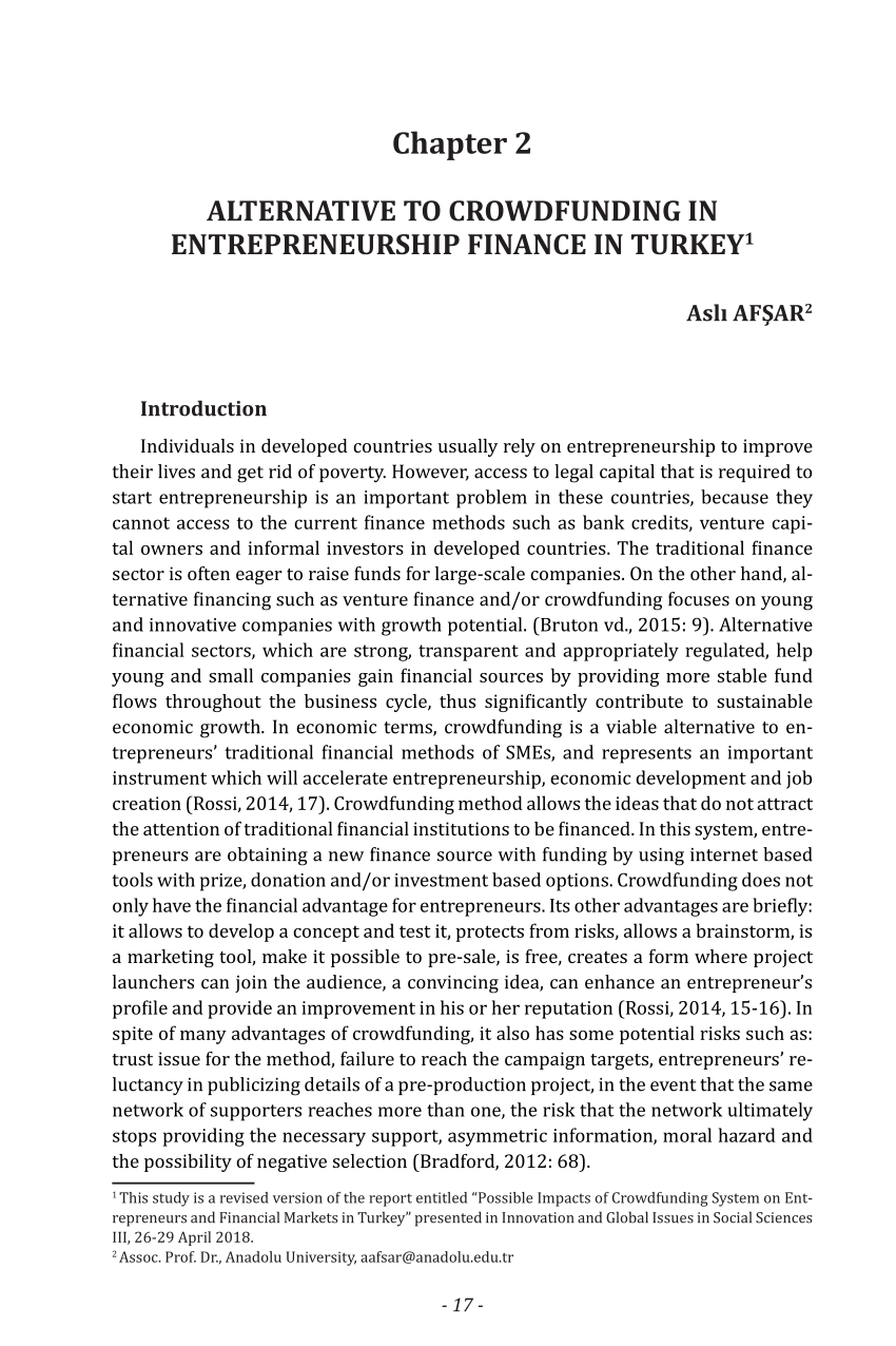 Exploring Agency Dynamics Of Crowd Funding In Start Up - 