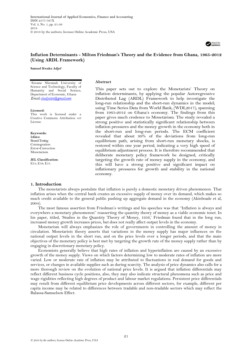 Pdf Monetary Reforms And Inflation Dynamics In Zimbabwe - pdf monetary reforms and inflation dynamics in zimbabwe