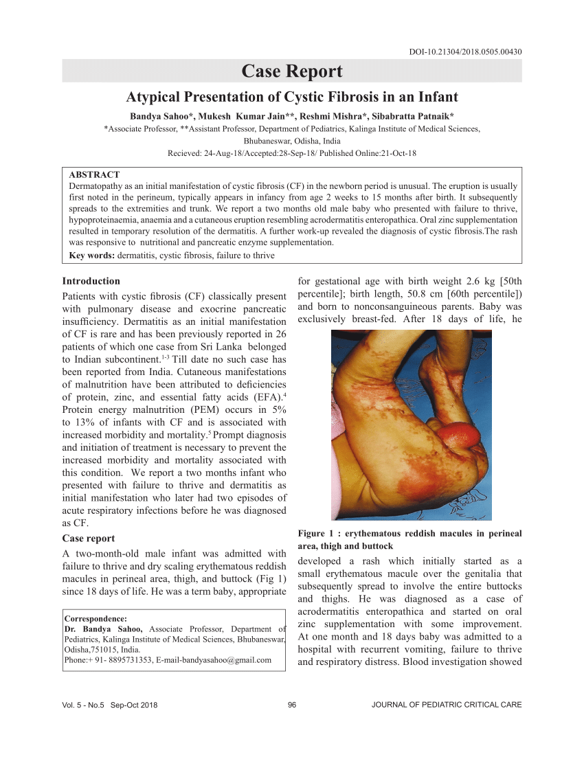 atypical presentation of cystic fibrosis