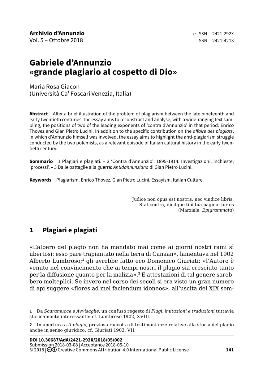 Intermezzo letterario - “nella tensione di un permanente principio