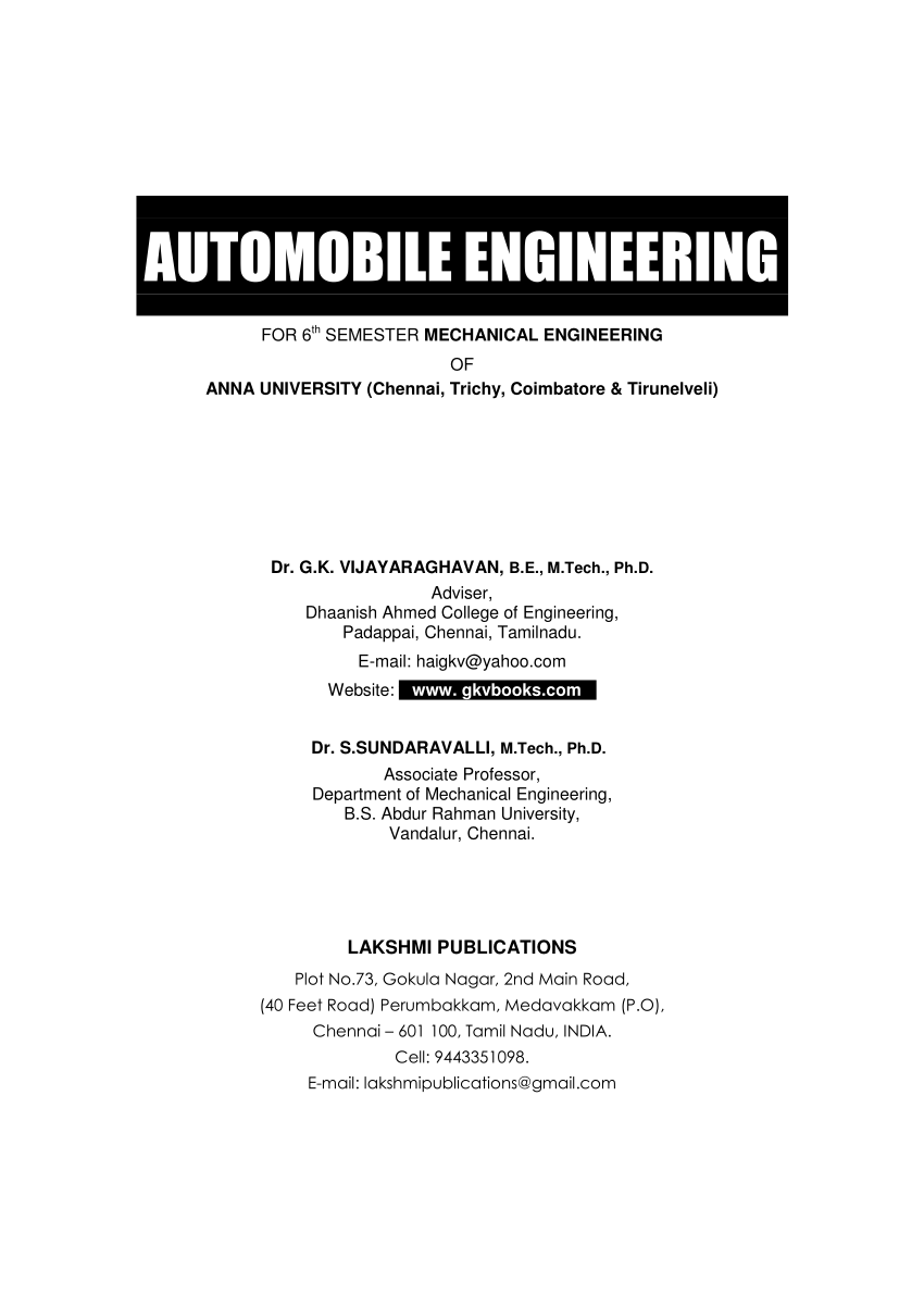 automotive engineering master thesis