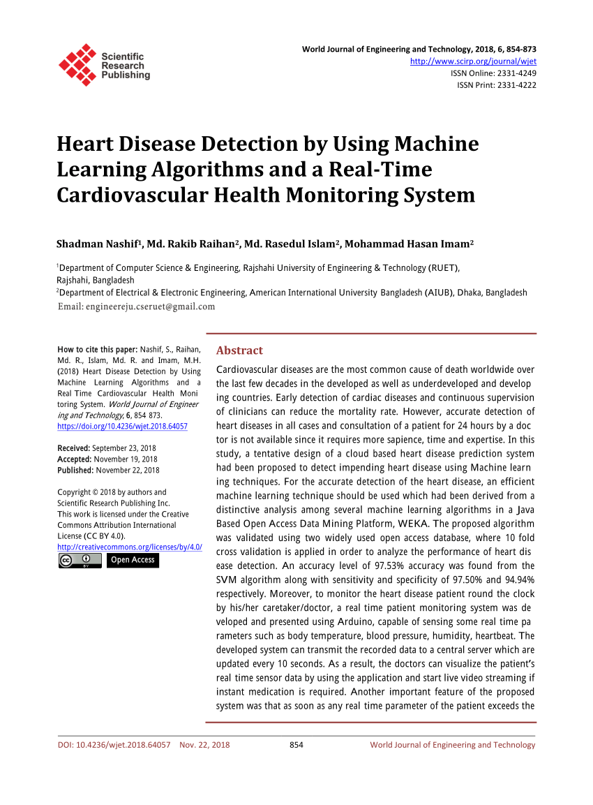 a research paper on heart disease