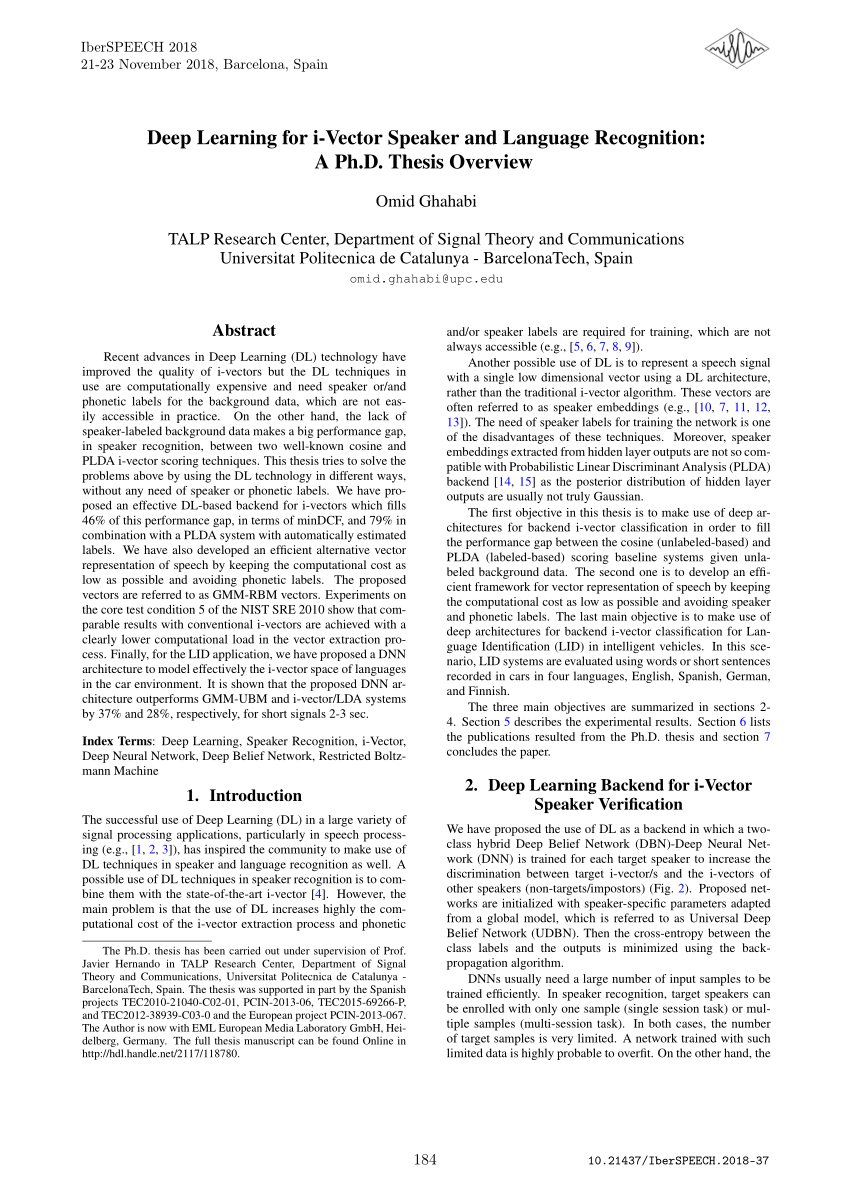 phd thesis in deep learning